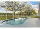 Screened pool with blue water and nice backyard at 113 Glasgow Ct, Davenport, FL 33897