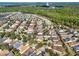 An aerial view of the neighborhood featuring single-Gathering homes, green spaces, and a well-maintained community at 1382 Hayton Ave, Deland, FL 32724