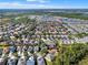 A scenic aerial view of a community with lush trees and a tranquil lake at 1382 Hayton Ave, Deland, FL 32724