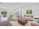 Bright living room featuring hardwood floors, a neutral color palette, and an open-concept floor plan at 142 Guava Pass, Ocklawaha, FL 32179