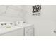 Clean laundry room with a modern washer and dryer and decor at 4589 Boxwood Way, Mount Dora, FL 32757