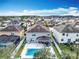 Beautiful aerial view of the home showcasing the pool, backyard, and neighborhood at 12627 Boggy Pointe Dr, Orlando, FL 32824