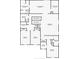 Detailed second floor plan showing the layout of the bedrooms, bathrooms, closets, and laundry room at 12627 Boggy Pointe Dr, Orlando, FL 32824