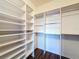 Spacious walk-in closet with custom shelving and ample storage space at 7147 Yacht Basin Ave # 115, Orlando, FL 32835