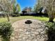 Backyard with a fire pit and green grass at 171 Church St, Geneva, FL 32732