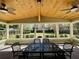 Covered patio featuring ceiling fans, outdoor furniture, and a view of the landscaped backyard at 171 Church St, Geneva, FL 32732