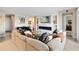 Comfortable living room showcasing a fireplace and entertainment center with a modern electric fireplace at 18405 Mowry Ct, Orlando, FL 32827
