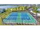 Aerial view of a well-maintained community pickleball court, ideal for active residents at 1972 Spring Shower Cir, Kissimmee, FL 34744