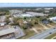 This aerial shows a large lot adjacent to highways and commercial buildings including storage units at 29650 State Road 19, Tavares, FL 32778
