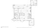 First floor plan featuring an open layout including a kitchen, breakfast nook, living room, bedrooms and laundry room at 30215 Island Club Dr, Deer Island, FL 32778