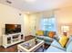 Comfortable living room features modern decor and wood-look flooring at 5352 Diplomat Ct # 107, Kissimmee, FL 34746