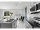 Modern kitchen with a granite island, stainless steel appliances, and a bright, airy feel at 663 Fairview Ave, Haines City, FL 33844