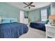bedroom with fun under the sea wall decor and 2 twin beds at 7419 Marker Ave, Kissimmee, FL 34747