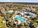 A full view of the extensive community waterpark including waterslides, pools, and other water recreational activities at 7419 Marker Ave, Kissimmee, FL 34747
