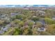 Bird's eye view showcasing many mature trees in an upscale residential area with a skyline in the distance at 1141 S Osceola Ave, Orlando, FL 32806