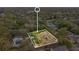 Aerial view showcasing the property's boundaries with lush trees and the surrounding neighborhood at 1141 S Osceola Ave, Orlando, FL 32806