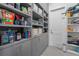 Walk-in pantry featuring ample shelving, cabinet storage, and a well-organized layout at 15843 Vetta Dr, Bella Collina, FL 34756