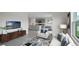 Open concept living room flowing into a modern kitchen, with stylish furnishings and decor at 4581 Boxwood Way, Mount Dora, FL 32757