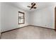 Bright bedroom features carpet flooring, ceiling fan and a screened-in window at 109 Crestwood Dr, Longwood, FL 32779