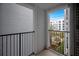 Balcony view to the right with pool and landscaping at 206 E South St # 4031, Orlando, FL 32801