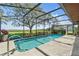 Relaxing screened-in pool area with refreshing water and peaceful backyard scenery at 2825 Lake Tohopekaliga Blvd, Kissimmee, FL 34746