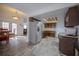 Modern kitchen with dark wood cabinets, stainless steel appliances, and an open layout at 1002 Royalton Rd, Orlando, FL 32825