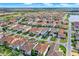 Wide aerial of a community featuring beautiful homes with red tile roofs and lush green landscaping at 10249 Beechwood Ln, Orlando, FL 32832