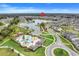 Aerial view of neighborhood amenities featuring a pool, playground, lake, and community center at 1472 Rushing Rapids Way, Winter Springs, FL 32708