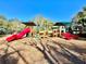 Community playground featuring slides and climbing structures, providing outdoor recreation space at 20945 Oldenburg Loop, Mount Dora, FL 32757