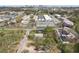 Homes adjacent to a highway and cityscape are shown in this aerial shot, close to urban amenities and transport links at 2206 W Pine St, Orlando, FL 32805