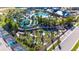 Aerial view of community amenities featuring pool area, waterslides and miniature golf at 4058 Lana Avenue, Davenport, FL 33897