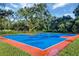 Outdoor basketball court surrounded by mature trees and lush green grass at 900 W Plant St, Winter Garden, FL 34787