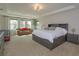 Spacious main bedroom with coffered ceiling, sofa, and large windows bringing in natural light at 1077 Fountain Coin Loop, Orlando, FL 32828