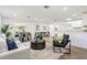 Bright, open-concept living room with modern furnishings, wood floors, and plenty of natural light at 1300 Montego Ln, Orlando, FL 32807