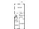Detailed floor plan of first floor with open concept kitchen, great room, bath, and garage at 14906 Harvest St, Orlando, FL 32824