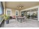 Spacious outdoor patio features a ceiling fan, and ample seating for entertaining at 2741 Southland St, St Cloud, FL 34772