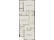 Detailed second floor floorplan featuring three bedrooms, a laundry area and two bathrooms at 3199 Emerald Acres Ln, Sanford, FL 32771