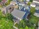 Stunning aerial view of the home nestled among lush greenery, showcasing the welcoming front porch at 4533 Burke St, Orlando, FL 32814
