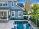 Relaxing backyard pool with a bar, basketball hoop, and lush landscaping at 4533 Burke St, Orlando, FL 32814