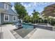 Backyard pool with in-ground spa and water feature at 4533 Burke St, Orlando, FL 32814