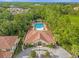 Aerial view of community center and pool surrounded by lush trees at 8201 Roseville Rd, Davenport, FL 33896