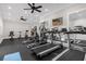 Well-equipped fitness center with treadmills, ellipticals, and mirrored walls at 8201 Roseville Rd, Davenport, FL 33896