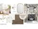 Powder bath with stylish wallpaper, wainscoting, and elegant fixtures for a sophisticated design at 8517 Karrer Ter, Orlando, FL 32827