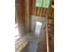 View of interior framing showing exposed ductwork, wooden beams and staircase at 166 Hammock Preserve Loop, Winter Garden, FL 34787