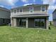 Large backyard with a covered patio offers the perfect setting for outdoor entertaining at 17505 Glossy Pomelo Way, Winter Garden, FL 34787