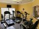 Community gym featuring cardio machines, weights, and a wall mounted TV at 304 Summer Place Loop, Clermont, FL 34714