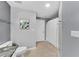 Clean bathroom featuring tiled floors, a shower-tub combo, and granite countertops at 3406 Soho St # 201, Orlando, FL 32835