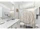 Cozy bathroom offers neutral tones and a shower and tub combo at 3430 Halsway Dr, Orlando, FL 32824