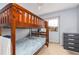 Bedroom with a bunk bed frame, a ceiling fan, and a neutral-colored carpet at 5042 Downing St # 5, Orlando, FL 32839