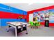 Fun game room with air hockey, arcade games, and colorful superhero decor at 2004 Summer Dr, Davenport, FL 33897